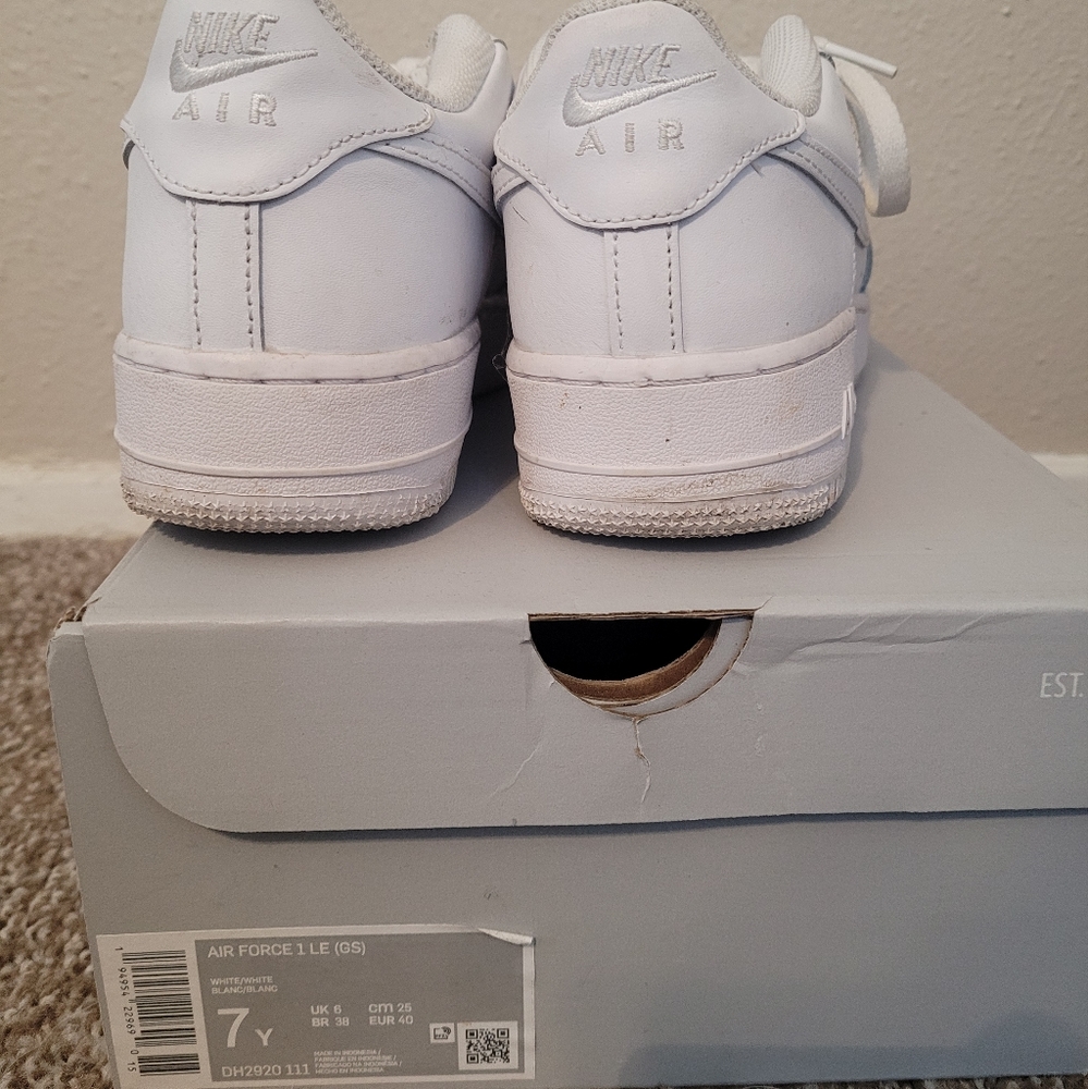 Nike Air Force 1 youth 7 WHITE